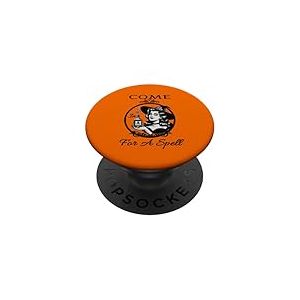 Halloween Vintage Sorcière Pin Up Girl Come In For A Spell PopSockets PopGrip Adhésif