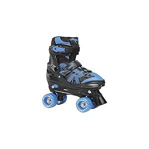 Roces Quaddy 3.0 Boy Patins à roulettes pour garçon Taille réglable, Fille, 550094, Noir/Bleu, 30/33