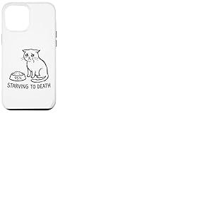 Humour Chat &laquo; Starving to Death &raquo; Chat Qui Pleure Coque pour iPhone 12 Pro Max