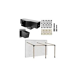 ITeVe.GD Lot de 2 Supports de pergola inclinés à 15°, équerre d'angle Droit à 4 Directions avec Base de Poteau de Fixation Murale pour pergolas, tonnelles, porches 4 x 4 (réel : 8,9 x 8,9 cm)