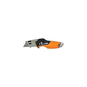 Fiskars Cutter Pliable Universel Fiskars, Longueur 17 cm, Acier Inoxydable/Plastique, Noir/Orange, CarbonMax, 1027224