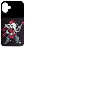 Profitez des riffs avec ce costume graphique d'éléphant à bascule Coque pour iPhone 16 Plus
