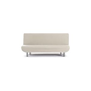 ECOMMERC3 Housse de canapé 3 Places clic-clac bi-élastique Universelle, Couleur écru, Facile à Installer et à enlever, Protection Anti-Usure, Ecru