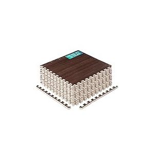 Yes4All Tapis Emboîtables en EVA, Dalles de Sol en Mousse, Revêtement de Sol en Mousse avec Bordure pour Meubles, Espace de Vie, Salon, Garage 4,46 m²