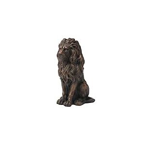 Glitzhome Statue Lion Outdoor MGO, Bronze, Lot de 2