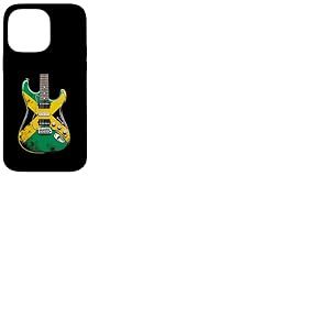 Drapeau Jamaïque Guitare Electrique Rétro Drapeau Jamaïque Coque pour iPhone 14 Pro Max