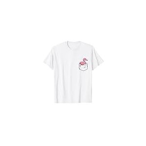 Flamant Rose dans la Poche Cadeau Drole Enfant Femme Homme T-Shirt