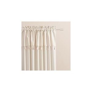 ROOM99 Rideau avec Passe Tringle Astoria 140 x 250 cm Largeur x Hauteur, Décoration de Fenêtre, Curtains et Draperies intérieurs pour Salon, Chambre Moderne Galon à Pompons Crème Claire, 1 pièce