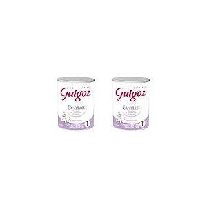 GUIGOZ Evolia 1 Dès la naissance - Lait bébé 1er âge en poudre de 0 à 6 mois - Boîte de 800g (Lot de 2)