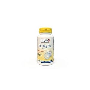 LongLife&reg; Cal-Mag-Zinc | Calcium magn&eacute;sium et zinc avec vitamine D | Biodisponibilit&eacute; &eacute;lev&eacute;e | Aide le syst&egrave;me nerveux et la sant&eacute; des os | 60 comprim&eacute;s | V&eacute;g&eacute;tarien et sans gluten