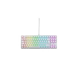 Cherry XTRFY K4V2 TKL, Clavier De Jeu Filaire sans Pav&eacute; Num&eacute;rique, Disposition Allemande (QWERTZ), &Eacute;clairage RGB, Commutateurs M&eacute;caniques MX2A Red, Blanc