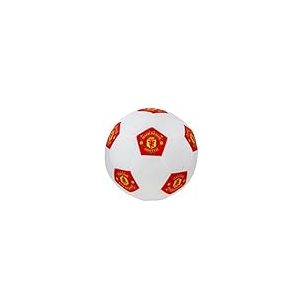 Manchester United FC Coussin Rond sous Licence Officielle Ballon de Football Super Doux Blanc Parfait pour n'importe Quelle Chambre sur Le canap&eacute; 25 x 25 cm