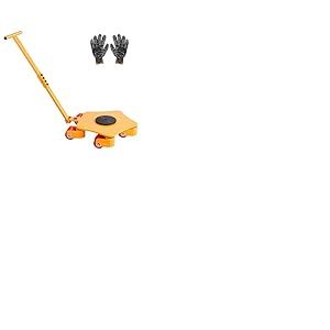 VEVOR D&eacute;m&eacute;nageur de Machines 3991,6 kg Chariot de Transport Charge Lourde avec Poign&eacute;e, Disque 360&deg;, 5 roulettes Pivotants, Transporteur &Eacute;quipements Industriels en Acier Alli&eacute;, pour Entrep&ocirc;t Atelier