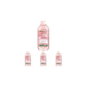 GARNIER Skin Active - Solution Micellaire Tout En 1 - Nettoie, Démaquille, & Ravive L'Éclat - Micelles & Eau de Rose - Vegan & Cruelty Free - Visage, Yeux, Lèvres - Peaux Ternes & Sensibles - 400 ml