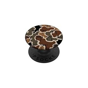 Noeuds Noirs Ruban Camouflage Chasse Esth&eacute;tique Camouflage PopSockets PopGrip Adh&eacute;sif
