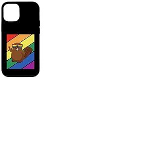 LGBTQ Drapeau Gay Pride Mois Rainbow Beaver avec Lunettes LGBT Coque pour iPhone 12/12 Pro