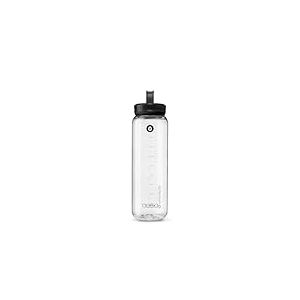 HydraPak RECON (1L) transparente - Bouteille d'eau en plastique 50% recycl&eacute;e, &eacute;cologique et sans BPA, bouchon &agrave; vis &agrave; d&eacute;bit r&eacute;gulier, facile &agrave; transporter