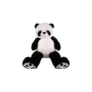 DODO D'AMOUR - Panda en Peluche XXL - Animaux - 192913 - Noir - Jouet pour Enfant - Cadeau - Géant - Doux - Rassurant - Doudou - Décoration - 100 cm x 50 cm - À Partir de 12 Mois
