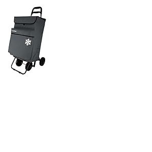 Bastilipo Julia Chariot de Courses avec Sac Isotherme et 4 roulettes Capacité de 50 litres Gris Anthracite