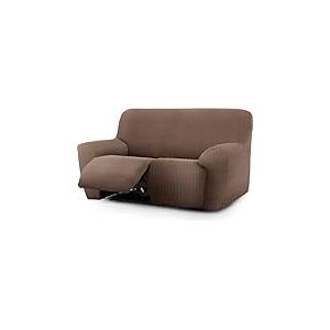 ECOMMERC3 Housse de canapé Relax Pieds 3 x 2, Super élastique bi-élastique, Respirante, Facile à Installer et à enlever, avec mousses de Fixation et élastiques pour Repose-Pieds Marron