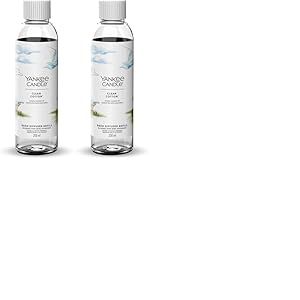 Yankee Candle Signature Recharge brins diffuseur | Clean Cotton | 200 ML | Jusqu&rsquo;&agrave; 20 semaines de Fragrance | Cadeau Parfait pour Les Femmes (Lot de 2)