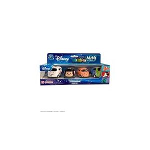 BANDAI Mini Cutes Cars AR79361 Lot de 4 véhicules à Friction de 6 cm, Jouet Disney Minnie, Olaf, Nemo, Alien, véhicules Multicolores de Personnages préférés