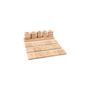 Andreu Toys - Sensory Geo String Shapes Jeux de Blocs, Couleur Naturelle Wood, Unique (16123)