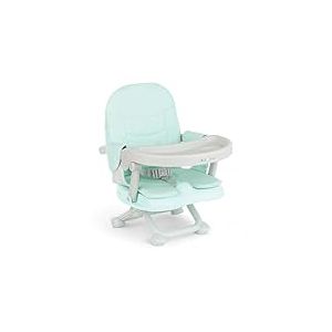 KikkaBoo Réhausseur de chaise PAPPO, Booster jusqu'à 36 mois, siège élévateur pliable, plateau amovible, chaise haute de voyage portable et réglable, compact, menthe