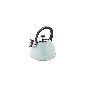 FLORINA - Bouilloire Inox (2,5 l) I Bouilloire Sifflante BRILLO I Poignée Résistante à la Chaleur I Bouilloire non Electrique I Bouilloire Induction, Gaz I Pour Thé et Café I Couleur: Menthe