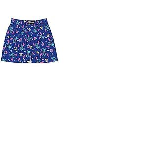 disney Lilo & Stitch Boxer en Jersey de Coton avec Braguette à Boutons pour Homme, Bleu, M