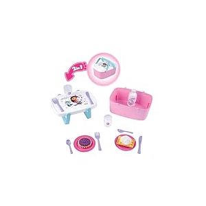 Smoby - Panier Pique Nique Gabby et la Maison Magique 2 en 1 - Se Transforme en Table d'Appoint - 14 Accessoires Inclus - A Partir de 3 Ans - Fabrication Fran&ccedil;aise
