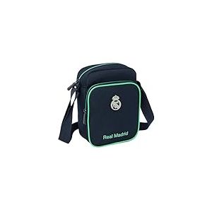 Real Madrid 2&egrave;me &eacute;quipe 25/26 - Sac bandouli&egrave;re avec poche ext&eacute;rieure, mallette portable, bandouli&egrave;re, confortable et polyvalent, qualit&eacute; et r&eacute;sistance, 16 x 6 x 22 cm