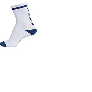 hummel Mixte Elite Indoor Sock Low Chaussettes, Blanc/bleu, 46 EU