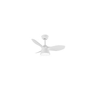 Eden pulse Ventilateur de plafond blanc 36 W, 3 pales, 3 températures de lumière, 35/47,5 x 82 x 82 cm, télécommande, minuterie