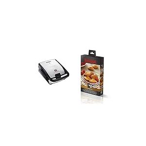 Tefal Snack Collection, Plaques Gaufres et Croque monsieur incluses, 2 Plaques Interchangeables, Noir/Acier Inoxydable, 700 W & Mini Madeleine Accessoire pour Gaufre