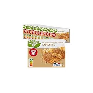 Céréal Bio Galettes Boulgour & Sarrasin à l'Emmental - Végétarien et Bio - Simple et Rapide à Réchauffer - Lot de 12 boites