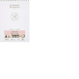 Lefranc Bourgeois Bloc papier dessin esquisse A4 Spirale Set de 50 Feuilles