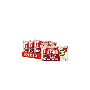 SUZI WAN Nouilles Précuites WOK Ramen Korean BBQ (2x160g) - Lot de 3