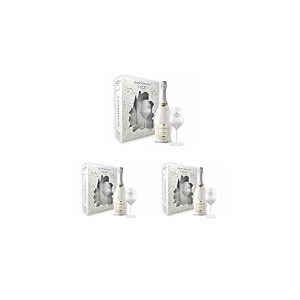 SANT'ORSOLA ICE Vin Demisec Petillant Italien avec verre dans une bo&icirc;te cadeau - 1 Bouteille x 75 cl (Lot de 3)
