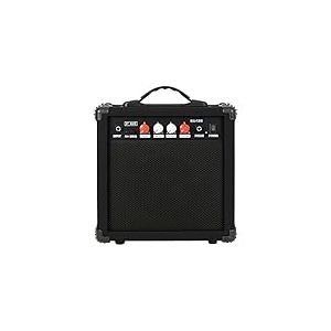 3rd Avenue Amplificateur 15 W pour Guitare avec Sortie Casque, Bouton Distorsion, Equalizer 2 Bandes et Potentiomètres Tone/Gain – Portable et Compact – Noir