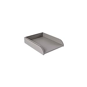 Osco Faux Leather Letter Tray - Grey, Gris