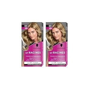 Schwarzkopf - Kit Racines - Coloration Racines Cheveux Permanente - Enrichie d’une huile nourrissante - Couverture Cheveux Blancs - Retouche entre 2 Colorations - Blond BR1 (Lot de 2)