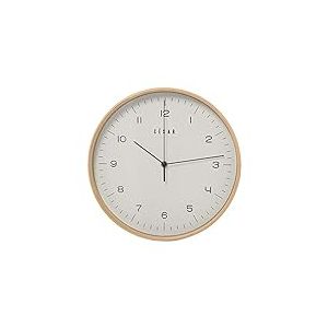 DONREGALOWEB Horloge Murale Ronde en Bois avec trotteuse Continue de Couleur h&ecirc;tre 32 x 4,5 cm