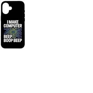 I Make Computer Beep Boop Beep Ingénieur réseau Coque pour iPhone 16