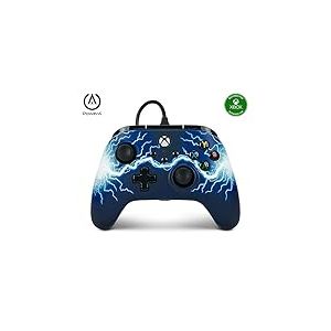 PowerA Advantage Manette Filaire pour Xbox Series X|S, Manette de Jeu, Manette de Jeu vidéo Filaire, Manette Gaming, USB-C, Fonctionne avec Xbox One, sous Licence Officielle - Arc Lightning