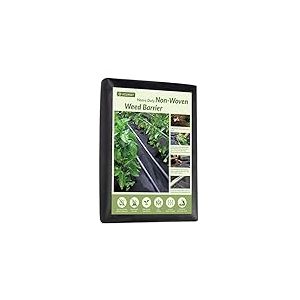 Velway Toile de Paillage Non-Tissé 0,9x15M - Géotextile de Paillage Contre Les Mauvais Herbes Perméable à l'eau, Résistant à la Déchirure, Résiste Rayons UV, Anti Repousse Toile Anti-Mauvaises Herbes