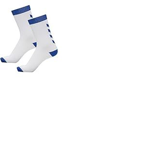 hummel Mixte Element Indoor Sport Sock 2 Chaussettes, Blanc/bleu, 39-42 EU