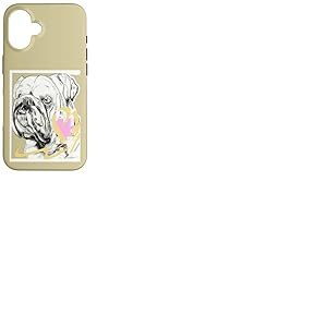 Bouledogue Anglais, Bouledogue, Elke, cœur Coque pour iPhone 16