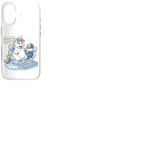 Licorne dr&ocirc;le chez Le Dentiste Rainbow Dental Design Coque pour iPhone 17