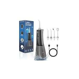 SURFOU Jet Dentaire Hydropulseur Professionnel Water Flosser for Teeth, Hydropulseurs Et Irrigateurs Nettoyage Dents Jet D'eau, Dent Nettoyeur Pulseur Interdentaire Irrigateur Portable Détartreur